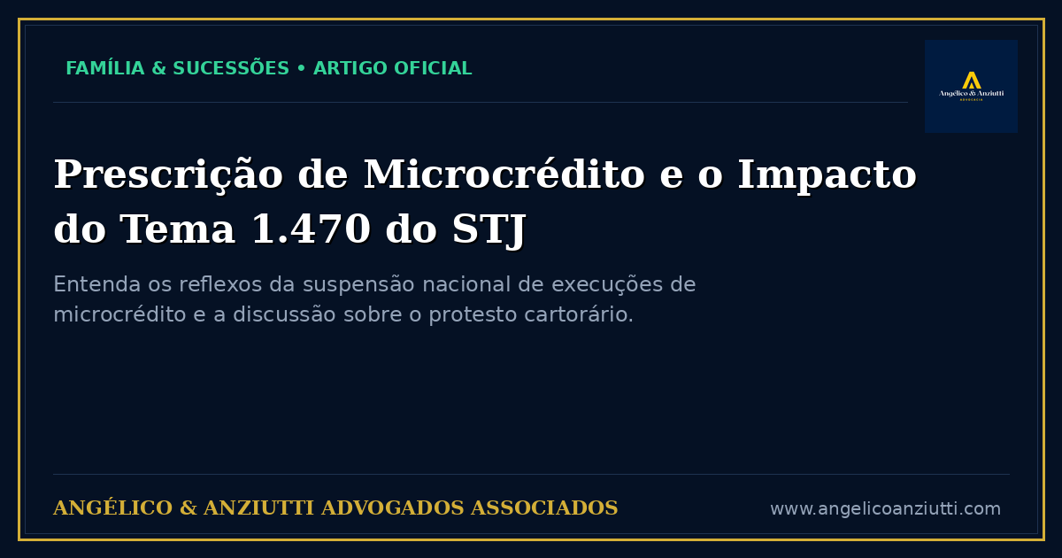 Prescrição de Microcrédito e o Impacto do Tema 1.470 do STJ