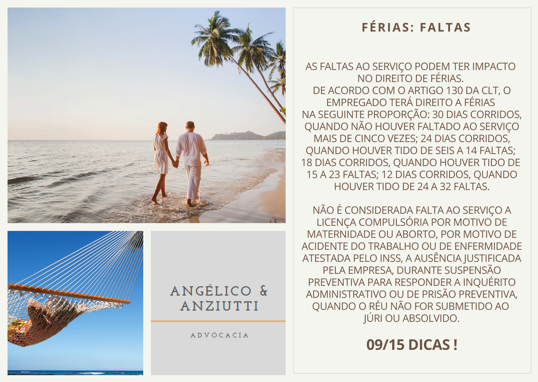 Férias: Faltas.