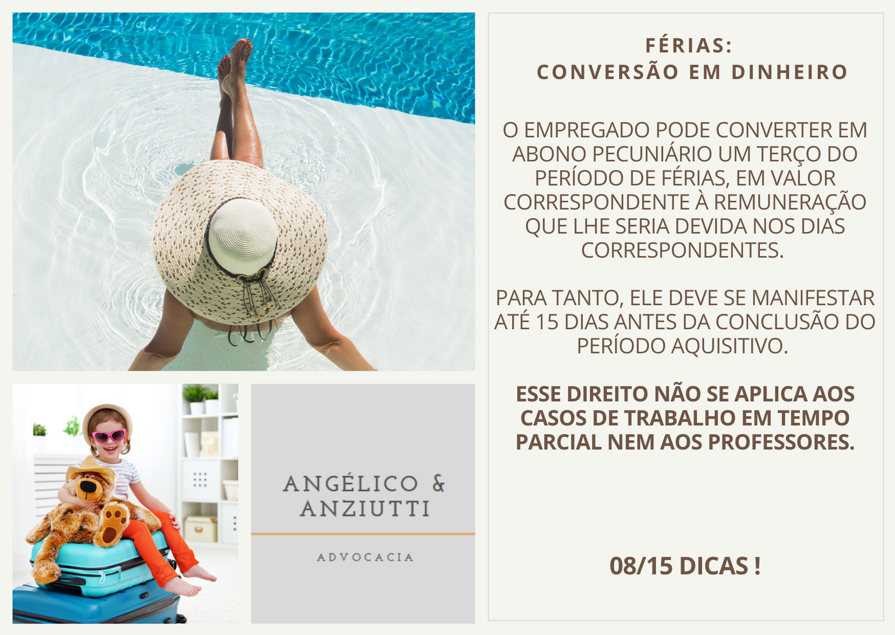 Férias: Conversão em dinheiro.